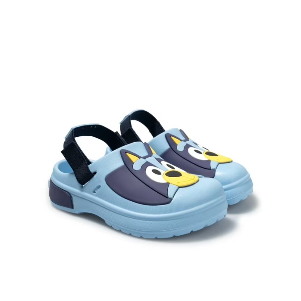 Bluey Boy's Navy‎ Blue Dogs Back Strap Slip-On Casual Round Clogs Size 5